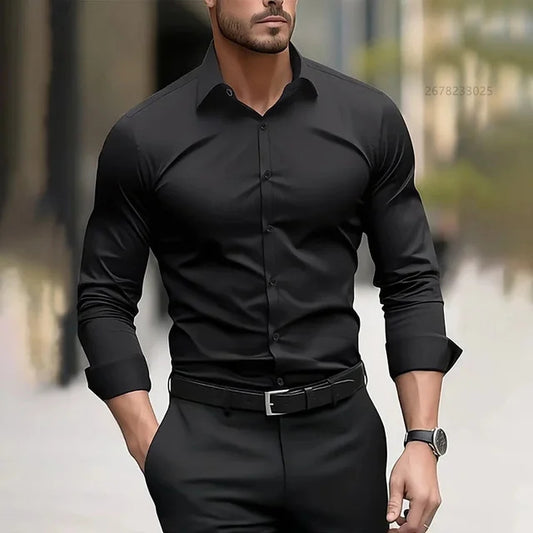 Men's Premium Bamboo Fiber Non-Iron Business Shirt